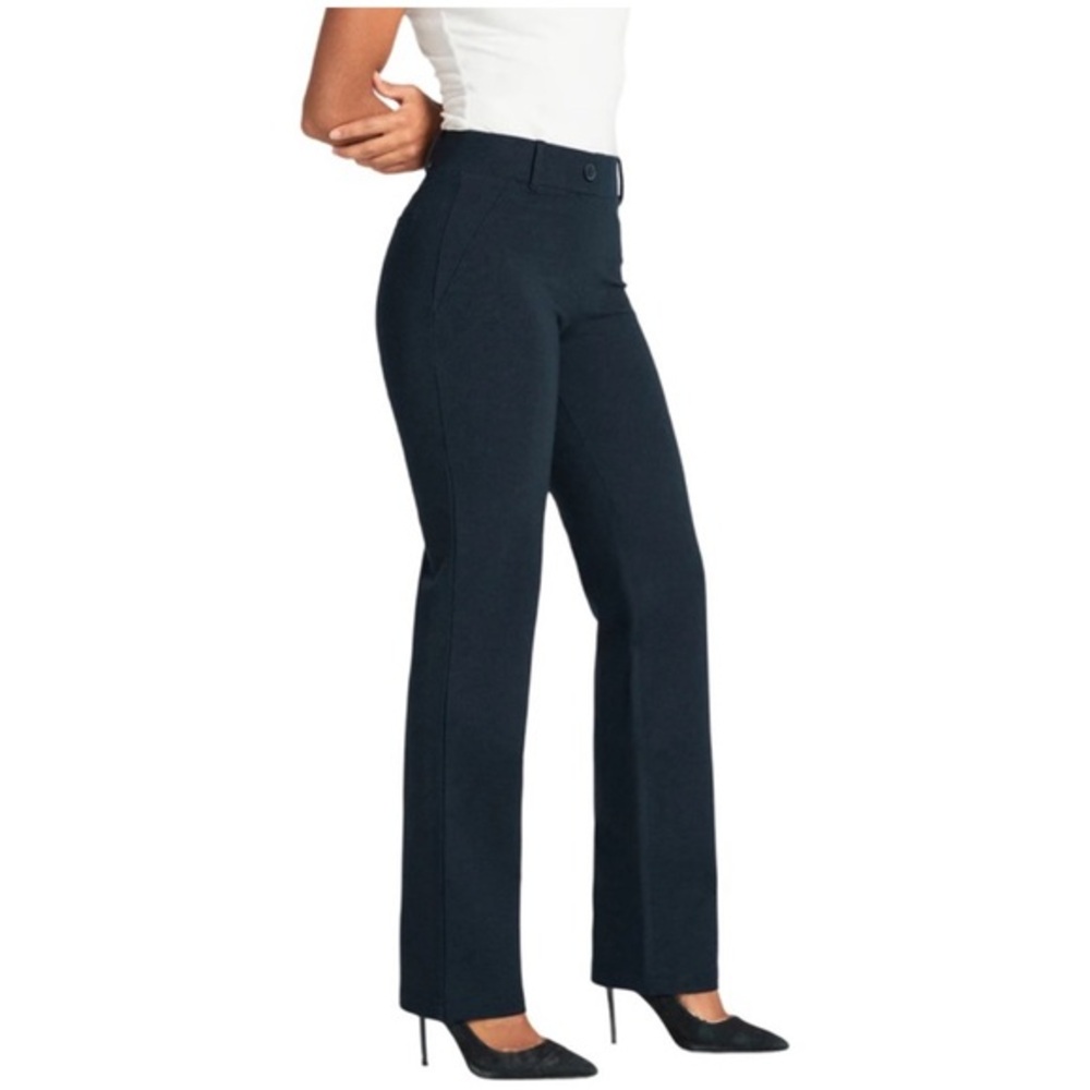 Betabrand‎ Pants L petite Yoga Navy Blue 
Straight Pull On